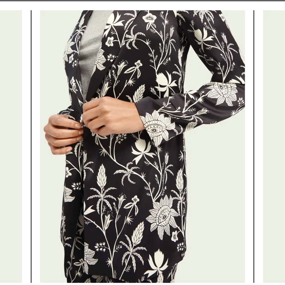 NWOT Scotch and Soda Women’s Printed Pyjama Blazer Jacket. Size S.